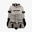 Zipper Solid Canvas Backpack