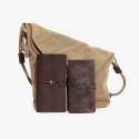 Crazy Horse Canvas &#038; Leather Messenger Bag