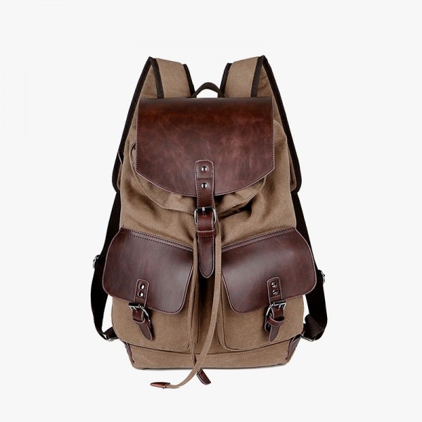 Rucksack Canvas &#038; Microfiber Leather Backpack