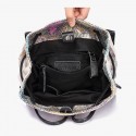 Serpentine Print Leather Backpack