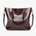 Oil Wax Leather Shoulder Bag